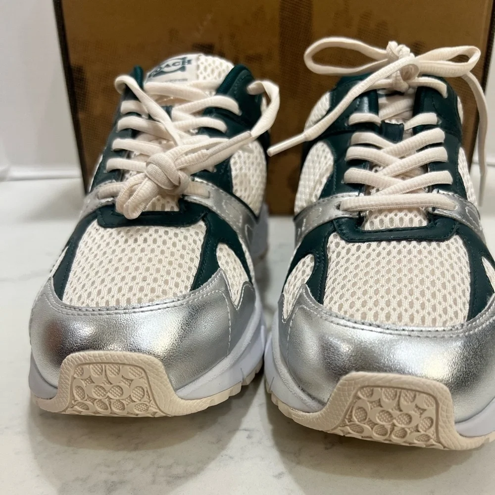 Coach Green and Silver Sneakers